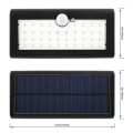 Lumière actionnée solaire de sonde de mouvement avec 38 lumières solaires de LED, lumières imperméables sans fil de sécurité de LED avec 3 modes pour le jardin, extérieur, barrière, yard, mur extérieur